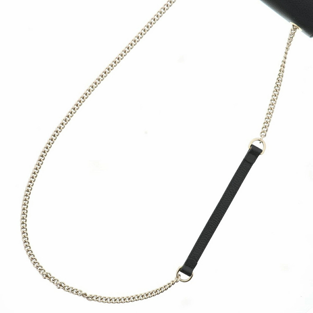 GUCCI Interlocking Chain Shoulder Bag Messenger Black B - Picture 5 of 6
